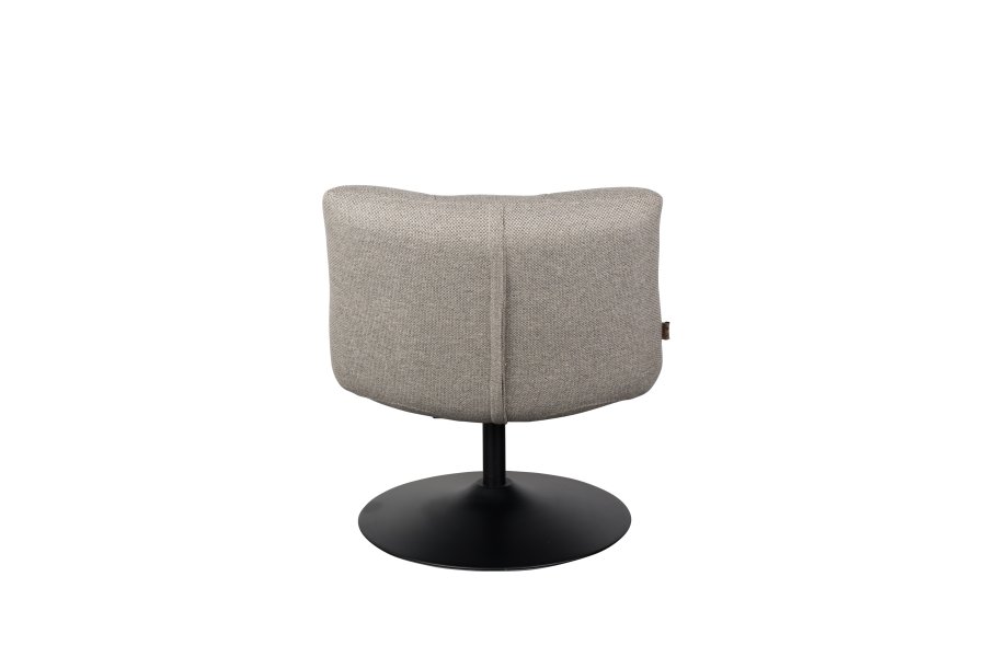 DUTCHBONE Bar loungestol - lysegr polyester og sort stl