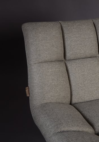 DUTCHBONE Bar loungestol - lysegr polyester og sort stl