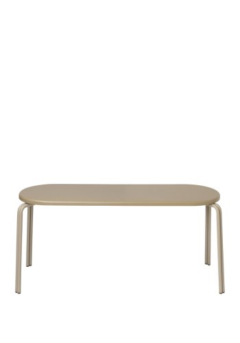 BROSTE COPENHAGEN Oda bnk, rektangulr - beige asketrsfinér og stl (110x36)