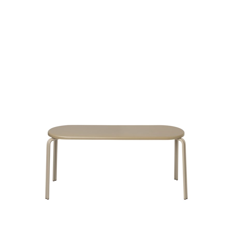 BROSTE COPENHAGEN Oda bnk, rektangulr - beige asketrsfinér og stl (110x36)