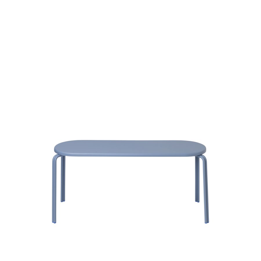 BROSTE COPENHAGEN Oda bnk, rektangulr - bl asketrsfinér og stl (110x36)