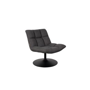DUTCHBONE Bar loungestol - mrkegr polyester og sort stl