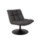 DUTCHBONE Bar loungestol - mrkegr polyester og sort stl