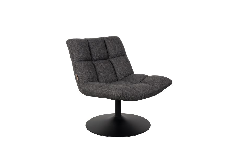 DUTCHBONE Bar loungestol - mrkegr polyester og sort stl