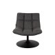 DUTCHBONE Bar loungestol - mrkegr polyester og sort stl