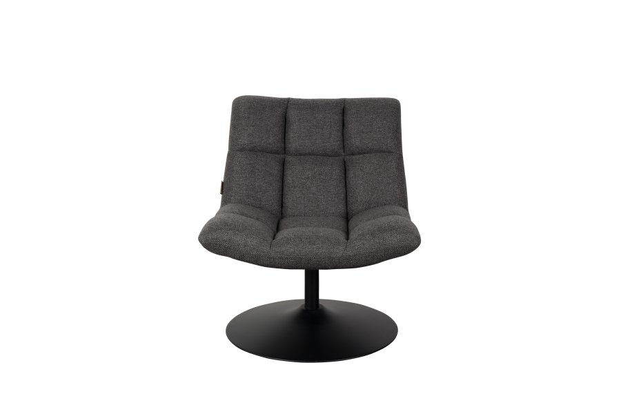 DUTCHBONE Bar loungestol - mrkegr polyester og sort stl