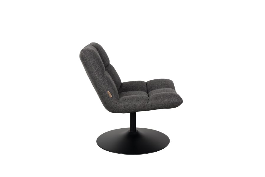 DUTCHBONE Bar loungestol - mrkegr polyester og sort stl