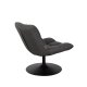 DUTCHBONE Bar loungestol - mrkegr polyester og sort stl