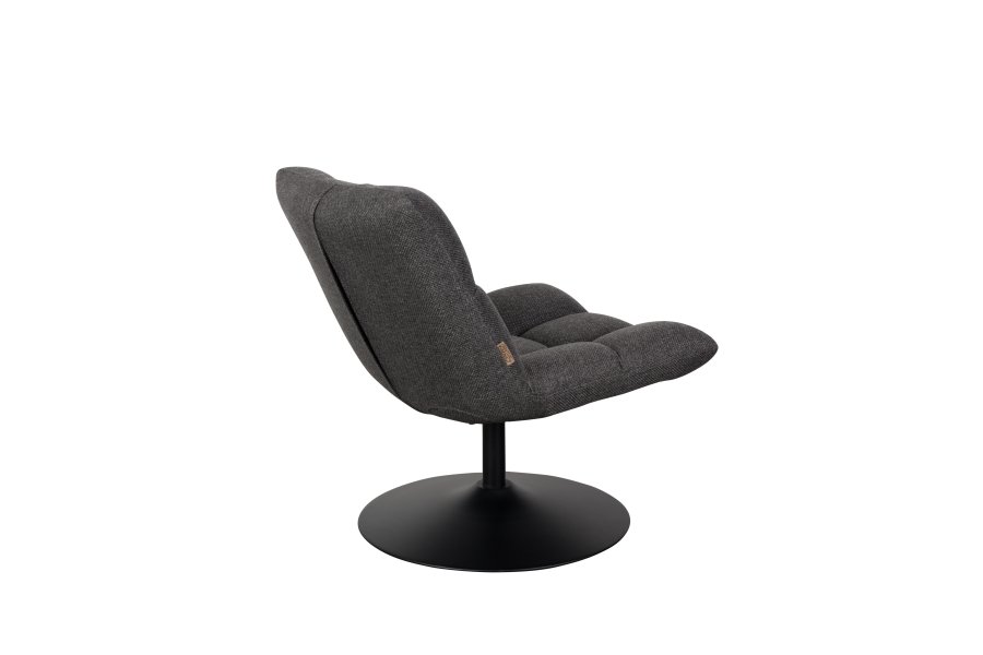 DUTCHBONE Bar loungestol - mrkegr polyester og sort stl