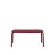 BROSTE COPENHAGEN Oda bnk, rektangulr - rd brun asketrsfinér og stl (110x36)