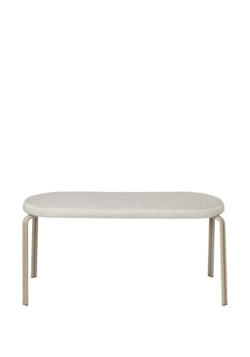 BROSTE COPENHAGEN Oda bnk, rektangulr - gr stof (110x36)