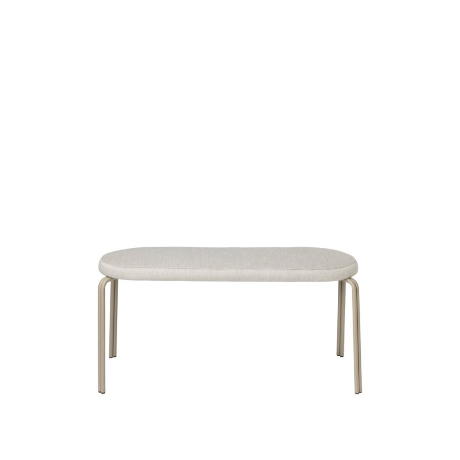 BROSTE COPENHAGEN Oda bnk, rektangulr - gr stof (110x36)