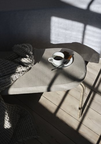 BROSTE COPENHAGEN Oda bnk, rektangulr - gr stof (110x36)