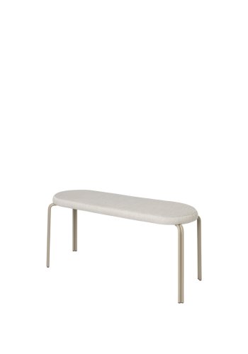 BROSTE COPENHAGEN Oda bnk, rektangulr - gr stof (110x36)