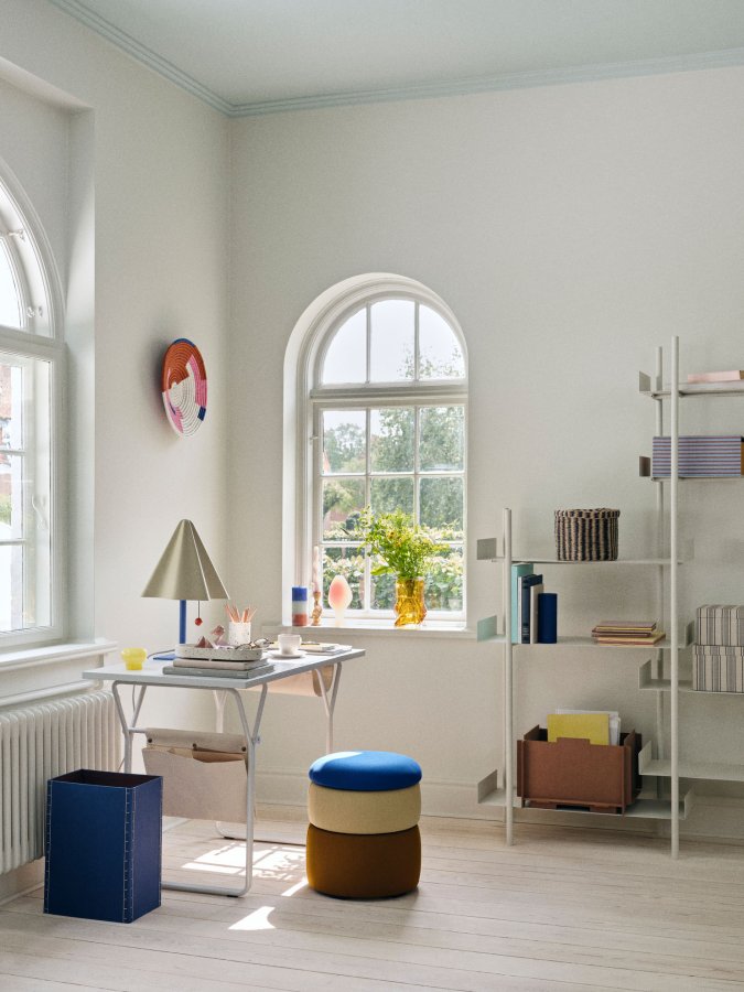 BROSTE COPENHAGEN Berit skrivebord, rektangulr - gr asketrsfinér og gr stl (120x60)