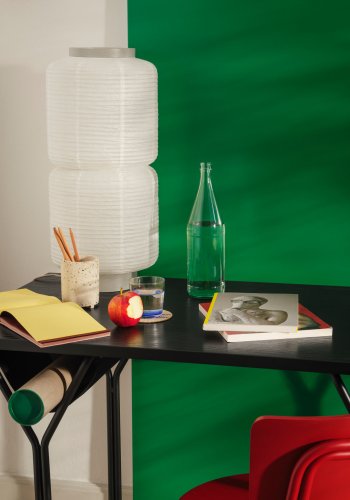 BROSTE COPENHAGEN Berit skrivebord, rektangulr - sort asketrsfinér og sort stl (120x60)