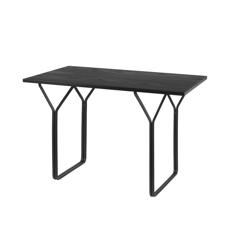 BROSTE COPENHAGEN Berit skrivebord, rektangulr - sort asketrsfinér og sort stl (120x60)