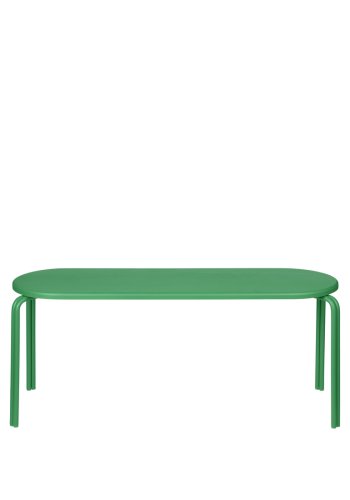 BROSTE COPENHAGEN Oda bnk, rektangulr - grn asketrsfinér og stl (110x36)