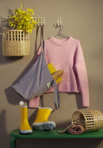 BROSTE COPENHAGEN Oda bnk, rektangulr - grn asketrsfinér og stl (110x36)