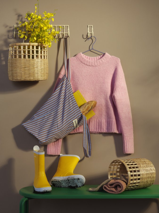 BROSTE COPENHAGEN Oda bnk, rektangulr - grn asketrsfinér og stl (110x36)