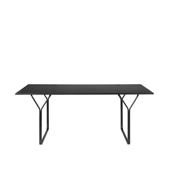 BROSTE COPENHAGEN Berit spisebord, rektangulr - sort asketrsfinér og sort stl (180x80)