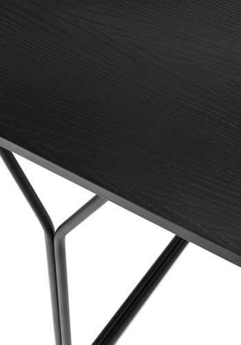 BROSTE COPENHAGEN Berit spisebord, rektangulr - sort asketrsfinér og sort stl (180x80)