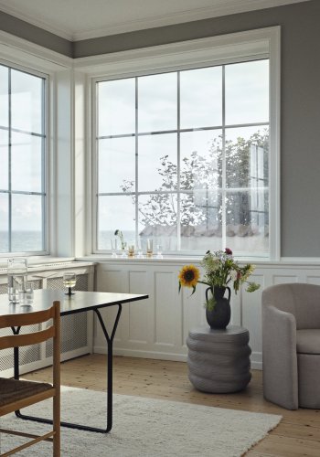 BROSTE COPENHAGEN Berit spisebord, rektangulr - sort asketrsfinér og sort stl (180x80)