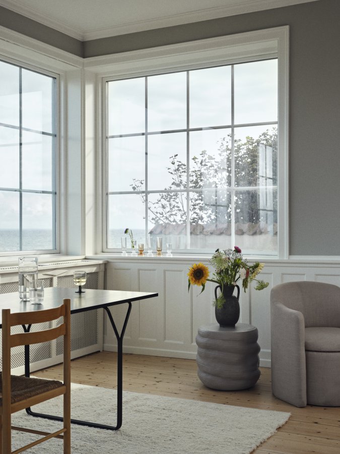 BROSTE COPENHAGEN Berit spisebord, rektangulr - sort asketrsfinér og sort stl (180x80)