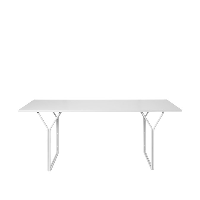 BROSTE COPENHAGEN Berit spisebord, rektangulr - gr asketrsfinér og gr stl (180x80)