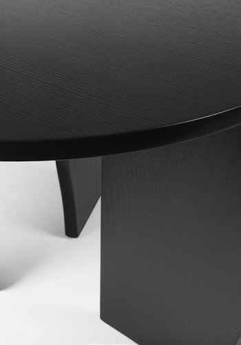 BROSTE COPENHAGEN Brook sidebord, rund - sort asketrsfinér (60)