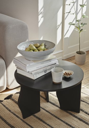 BROSTE COPENHAGEN Brook sidebord, rund - sort asketrsfinér (60)