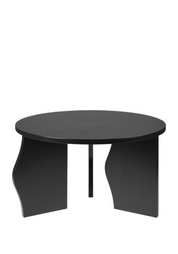 BROSTE COPENHAGEN Brook sidebord, rund - sort asketrsfinér (60)
