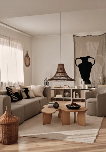 BROSTE COPENHAGEN Brook sidebord, rund - natur asketrsfinér (60)