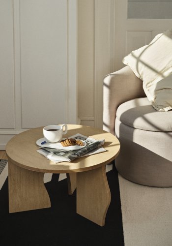 BROSTE COPENHAGEN Brook sidebord, rund - natur asketrsfinér (60)