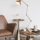 WHITE LABEL LIVING Bon loungestol, m. armln - brun kunstlder og metal