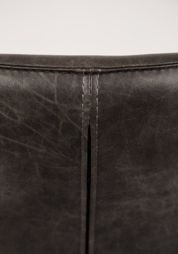 WHITE LABEL LIVING Bon loungestol, m. armln - mrkegr kunstlder og metal