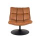 DUTCHBONE Bar loungestol - brun PU og sort stl