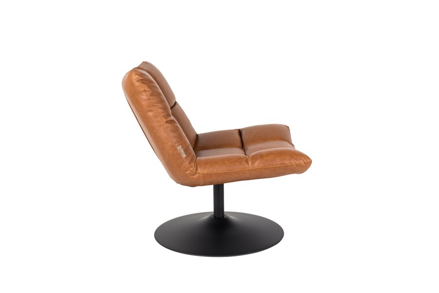 DUTCHBONE Bar loungestol - brun PU og sort stl