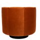 DUTCHBONE Flower loungestol, m. armln - orange fljl stof og sort stl