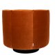 DUTCHBONE Flower loungestol, m. armln - orange fljl stof og sort stl