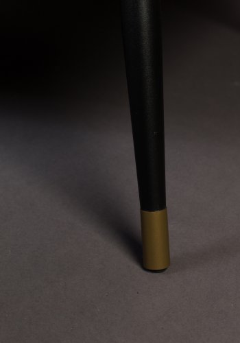 DUTCHBONE Kate loungestol, m. armln - lyserd ler polyester og sort jern