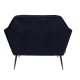 DUTCHBONE Kate loungestol, m. armln - dyb bl ler polyester og sort jern