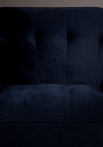 DUTCHBONE Kate loungestol, m. armln - dyb bl ler polyester og sort jern