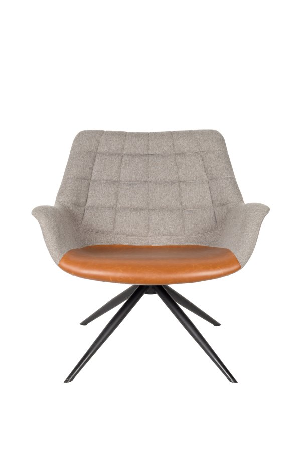 ZUIVER Doulton Lounge stol vintage brun