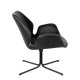 ZUIVER Nikki loungestol, m. armln - sort PU og stl