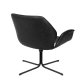 ZUIVER Nikki loungestol, m. armln - sort PU og stl