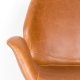 ZUIVER Nikki loungestol, m. armln - brun PU og stl