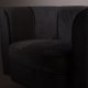 DUTCHBONE Flower loungestol, m. armln - sort polyester fljl og sort stl