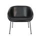 ZUIVER Feston loungestol, m. armln - sort PU og stl