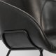 ZUIVER Feston loungestol, m. armln - sort PU og stl